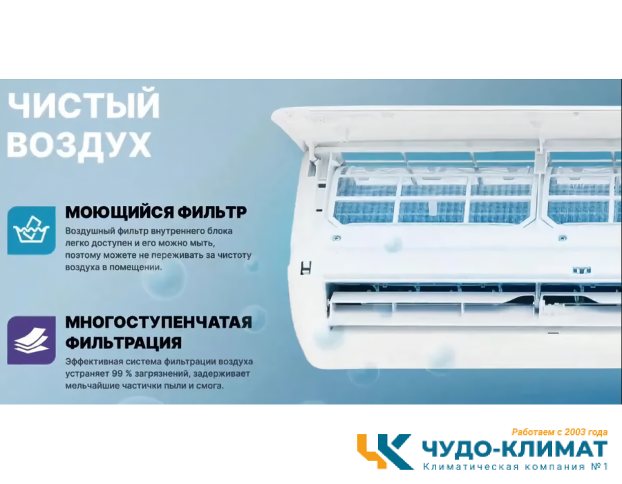 Кондиционер Centek CT-65F07+ Wi-Fi