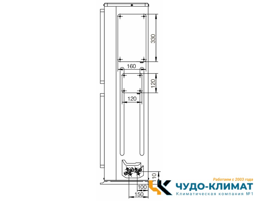 Кассетный кондиционер Excon CR-01-1622