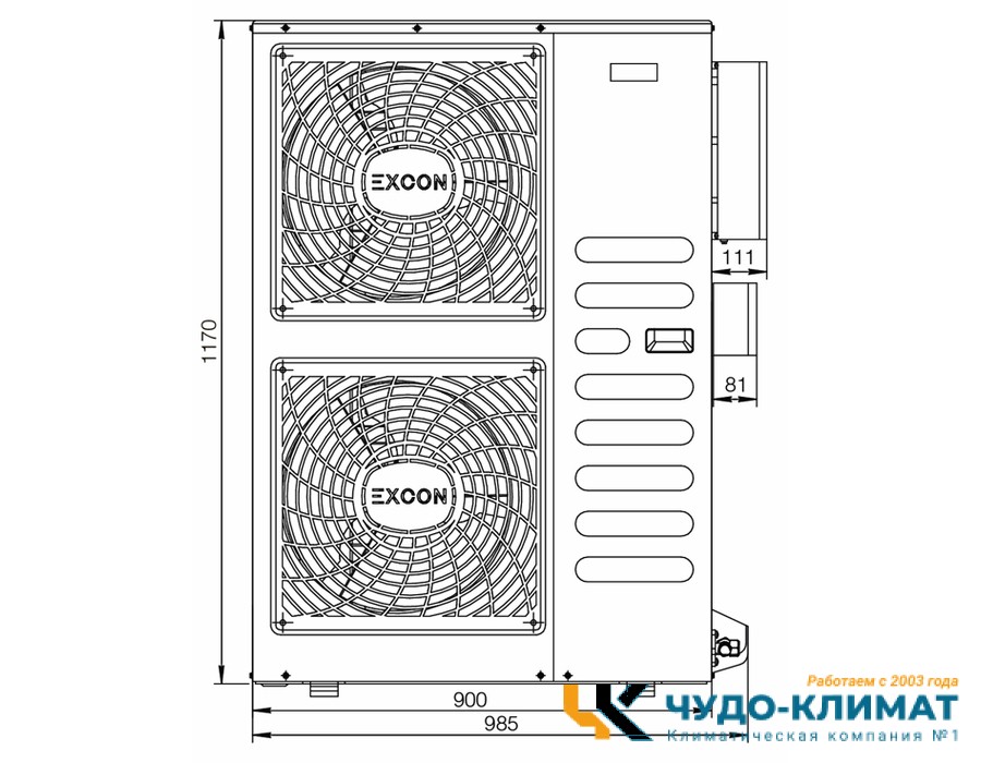 Напольно-потолочный кондиционер Excon CR-01-1622