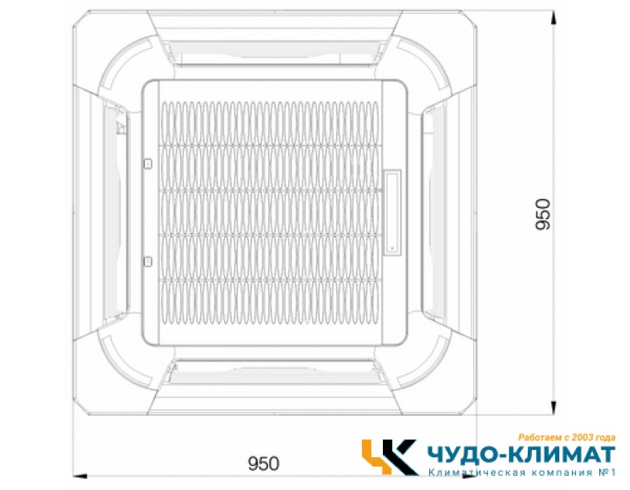 Кассетный кондиционер Excon CR-01-1622