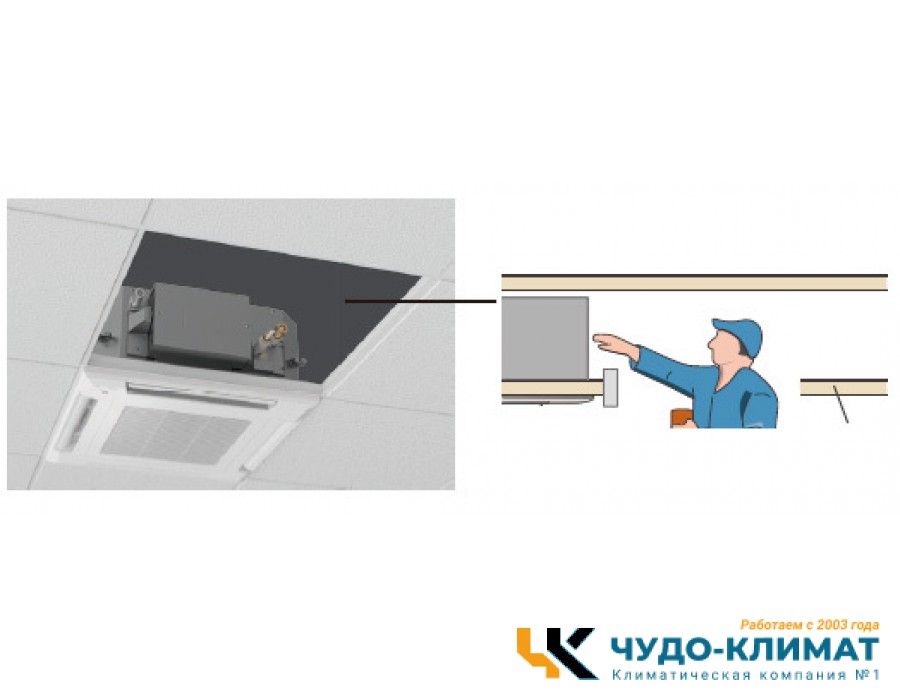 Кассетный внутренний блок мульти сплит-системы Fujitsu AUXG14KVLA/UTGUFYFW