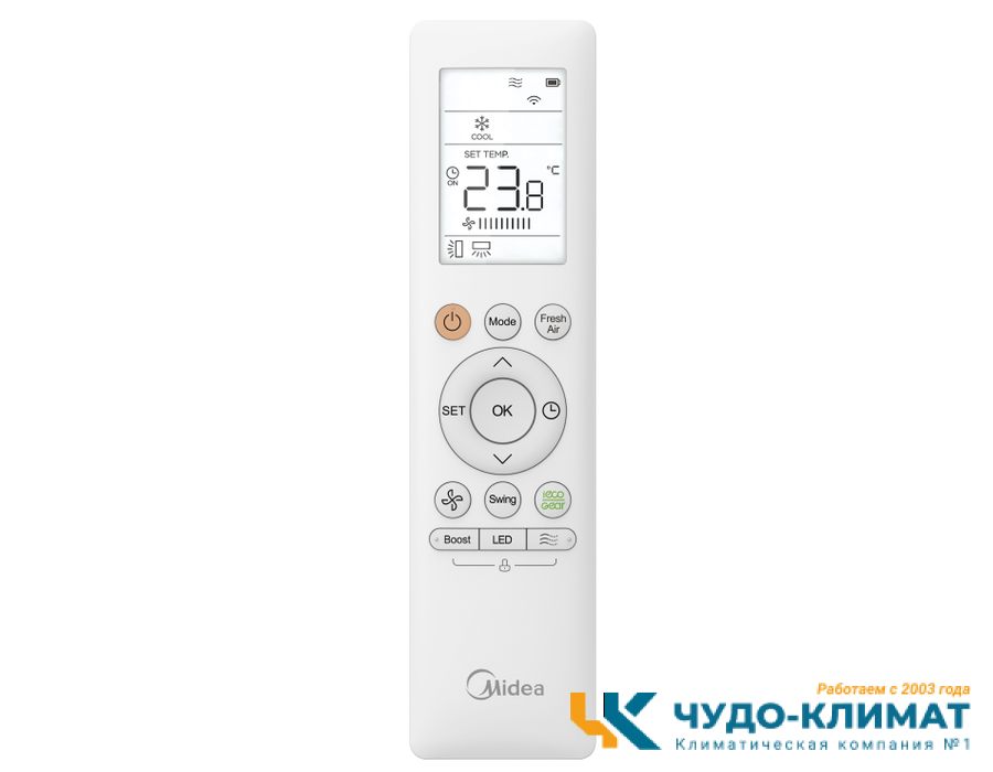 Настенный внутренний блок мульти сплит-системы Midea Gaia (mmsca) MMCA1BU-12HRFN8