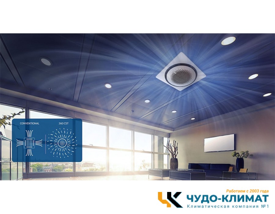 Стильный кассетный кондиционер для дома Samsung AC071MN4PKH/EU/AC071MXADKH/EU