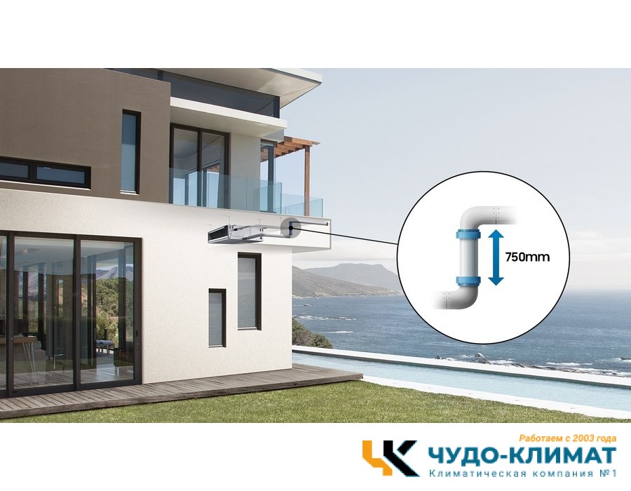 Канальный внутренний блок мульти сплит-системы Samsung AJ026TNLPKH/EA