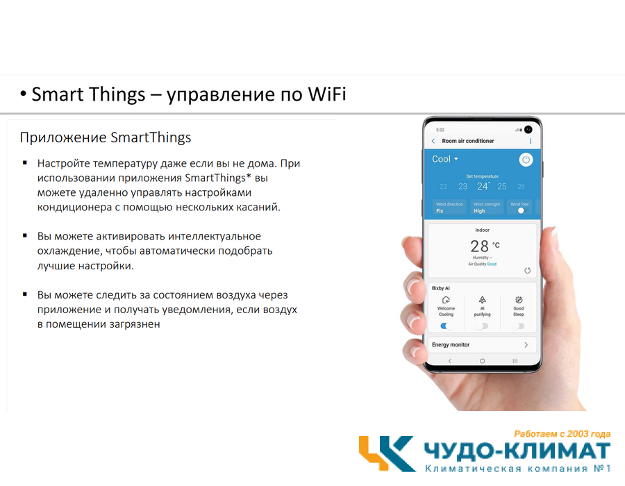 Кондиционер Samsung Wind Free Mass Geo AR18BSFAMWKNER