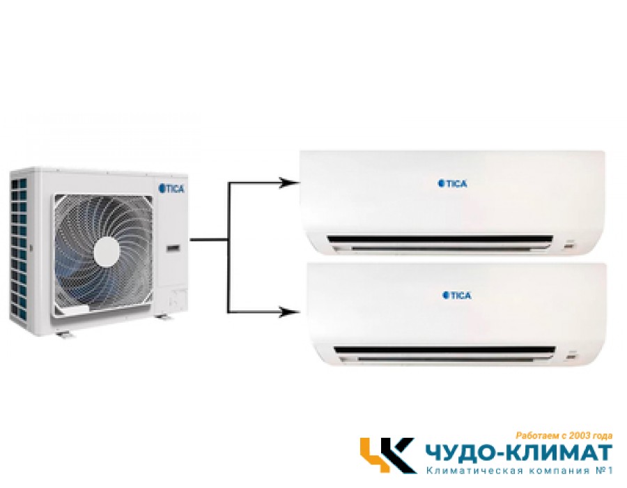 Мульти сплит-система на 2 комнаты TICA TIMS080CSREC/TMVW056ACB*2шт