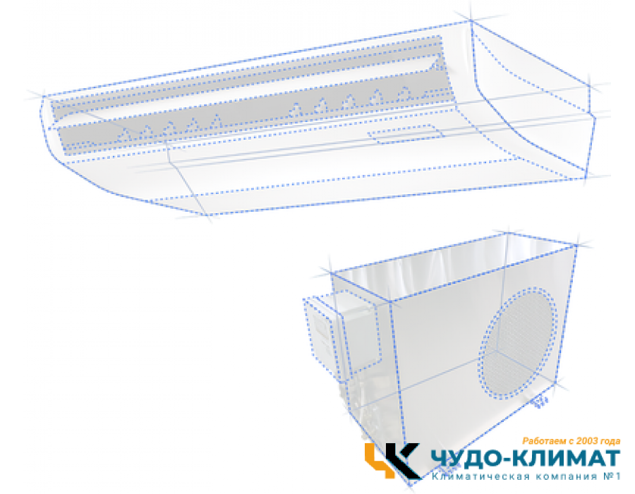 Напольно-потолочный кондиционер VENTEX Fc-12000
